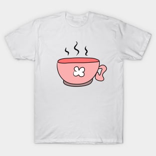 Cup of hot drink. Tea. Coffee. Steam. Food, cafe, restaurant. Breakfast lunch dinner. T-Shirt